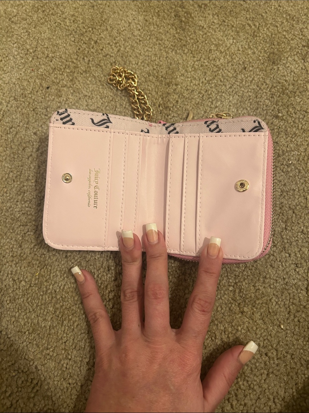 Juicy Couture Quilted Mini Wallet with Gold Chain - Picture 3 of 4